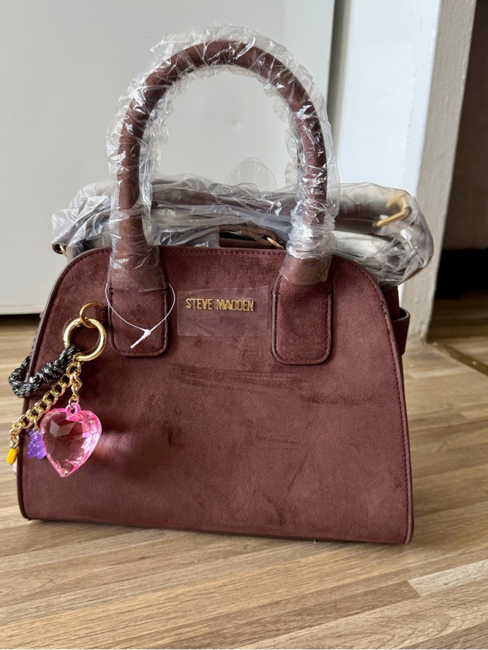 Steve Madden Moore chocolate crossbody purse medium handbag NEW